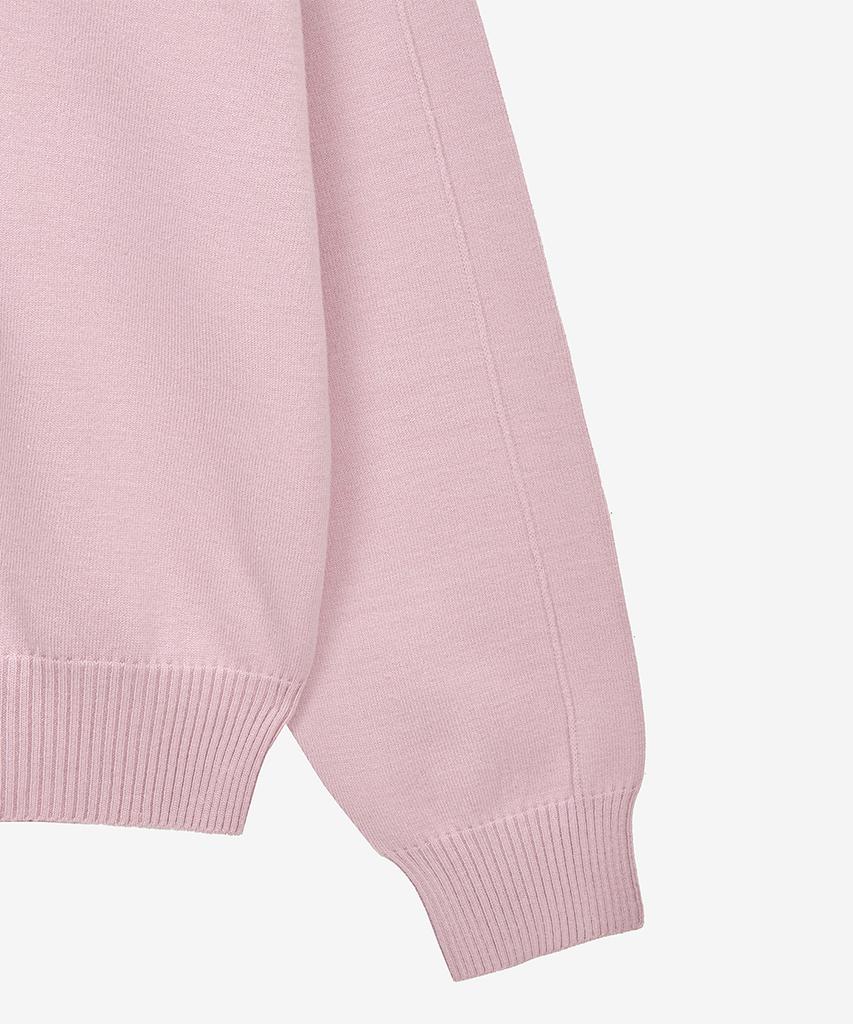 ZIOSONGZIO Semblance Whole Garment V-Neck Knit Light Pink Zi2Kt809Lp