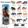 Oenux Miniature Animals Set Wild Sealife Farm Dinosaur Brinquedo Figurine Model Action Figures Zoo Cute Education Kids Toy Gift