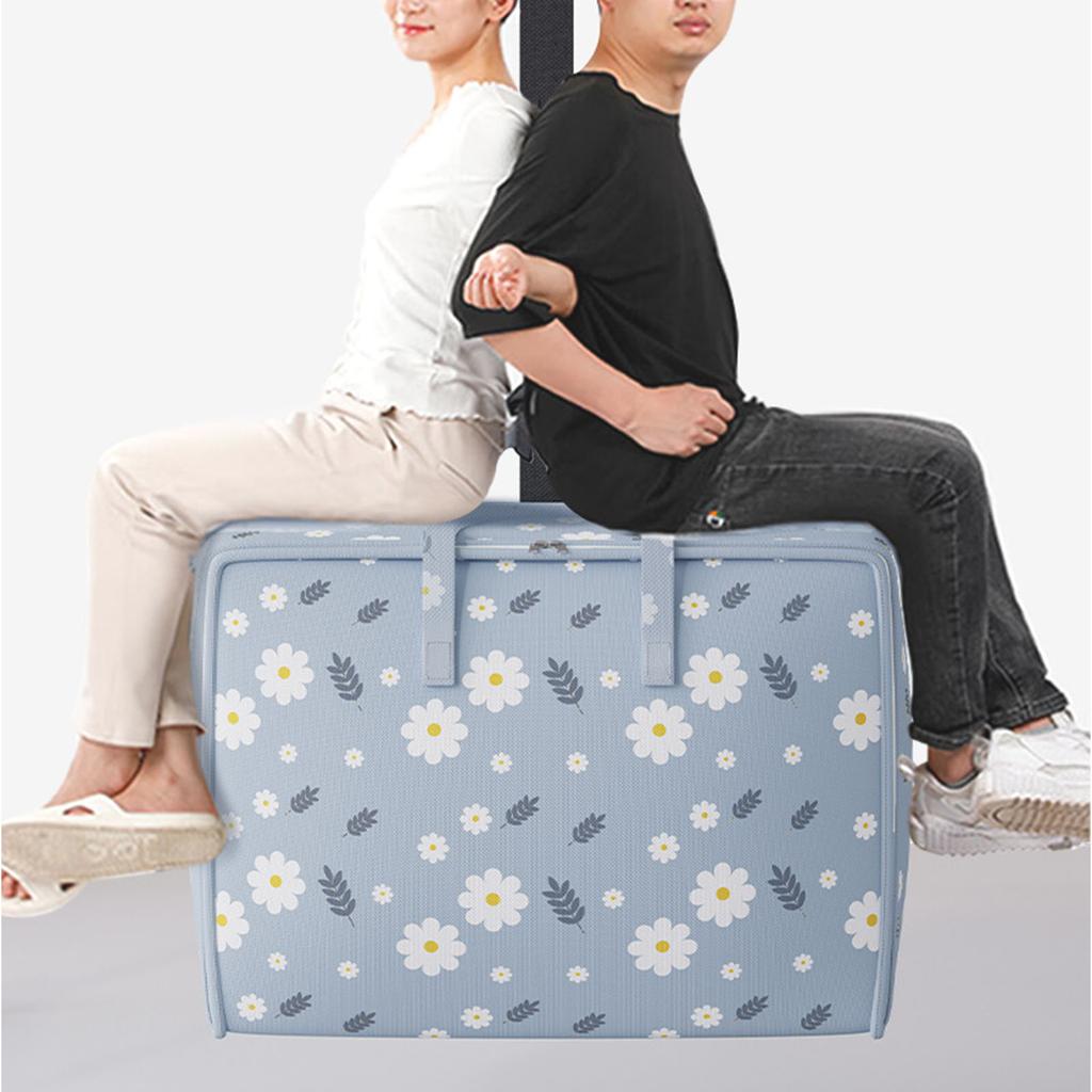 Sturdy Nonwoven Storage Bag for Relocating Large Capacity Clothes Container With Reinforced Double Seal