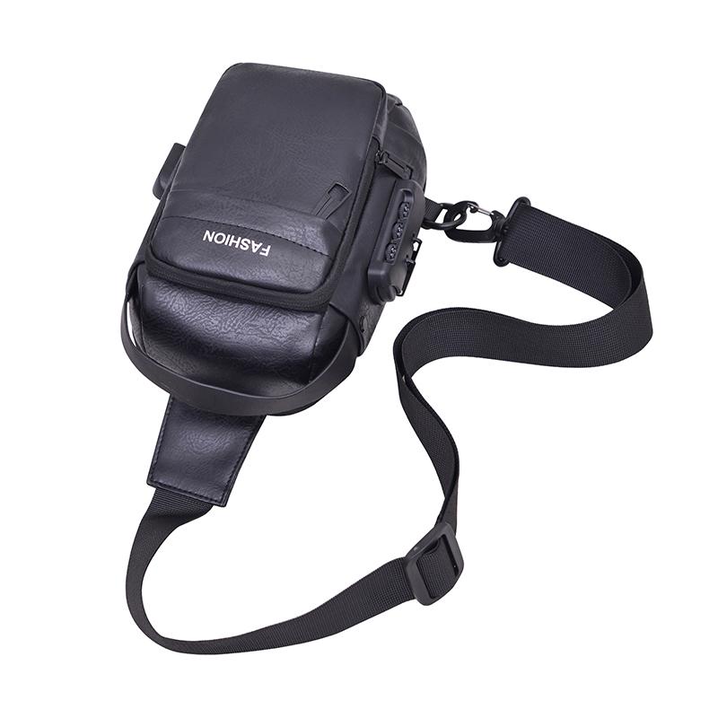 Pánská voděodolná náprsní taška s kombinačním zámkem, multifunkční taška přes rameno s velkou kapacitou, sportovní crossbody taška