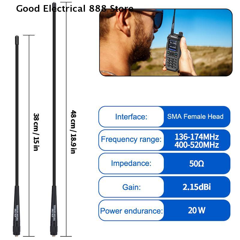 1pc AR-795 SMA-F Female Dual Band VHF/UHF 136-174MHz/400-520MHz Soft Antenna AR-795 For UV-5R UV-82 BF-888S Walkie Talkie AR-795