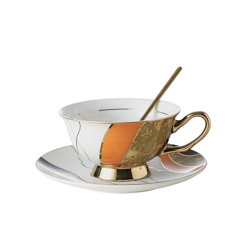 Retro Ceramic Coffee Cup, High-End Niche Light Luxury, High-End Exquisite Bone China Afternoon Tea Tea Set