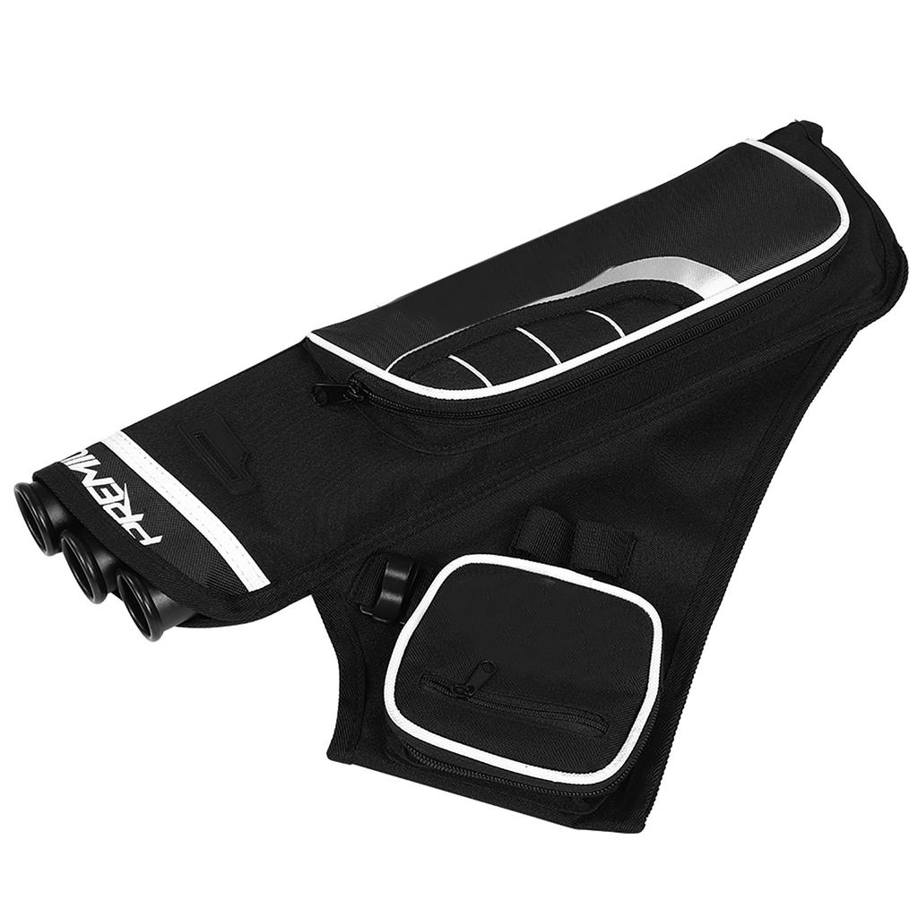 Archery Arrow Quiver Holder 3 Tubes Back Waist Shoulder Bag Pouch Bow Target(black)