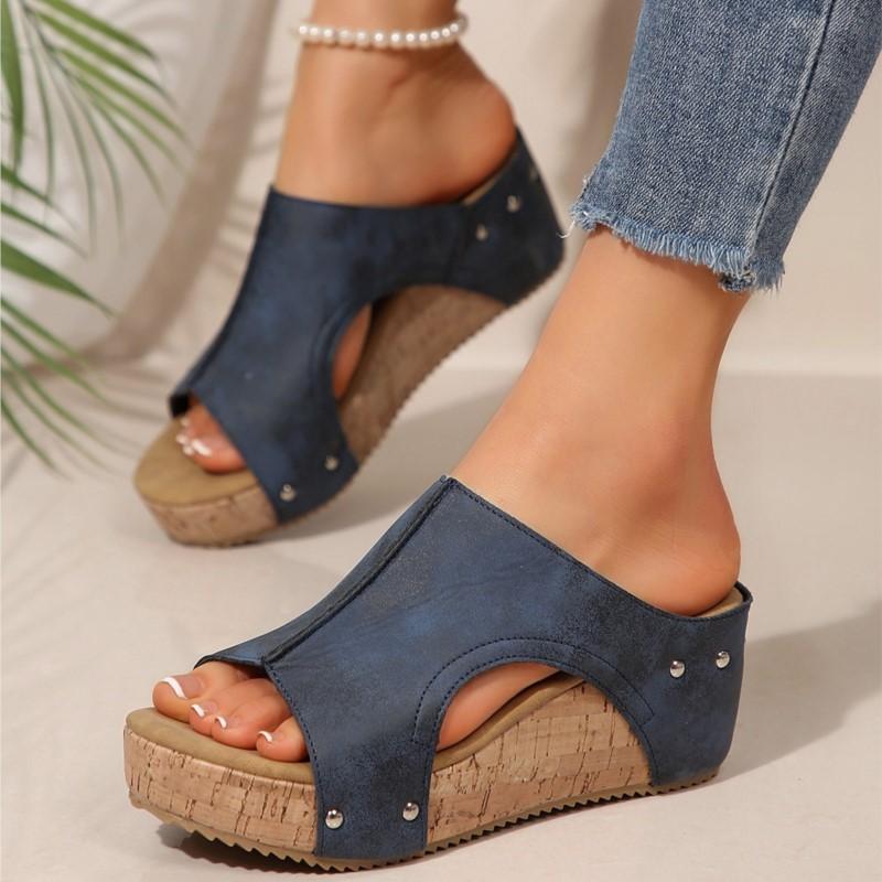Fashion Woman Summer Shoes Sandals Wedge Sandal For Women Elegant Women's Sandals Slide Huaraches Female Women Heels Footwear