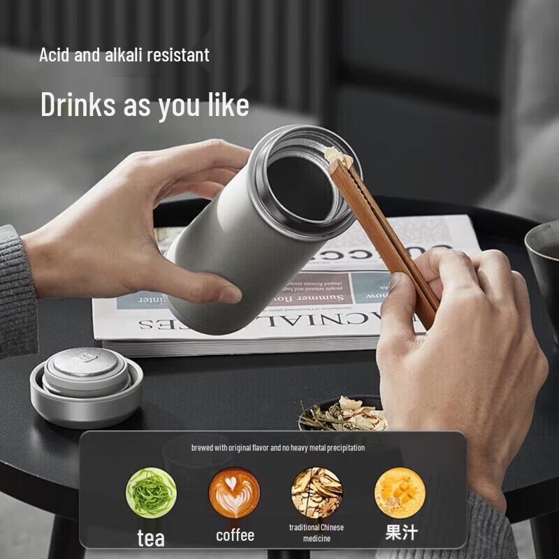KOBACH Pure Titanium Insulated Tea Infuser Cup