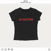 Harajuku Crop Tops Cool Girl Short Sleeve Top Hi Haters Letter Goth Tshirt US High Street Sexy Tees Fairy Summer Skinny Tops Y2k