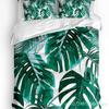 Green Tropical Jungle Plant Palm Leaves Duvet Cover With Pillow Case Custom 3pcs Bedding Set Quilt Cover Double Bed Home Textile