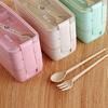 900ml Healthy Material Lunch Box 3 Layer Wheat Straw Bento Boxes Food Storage Container Lunchbox