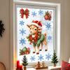 Christmas Sheep Year Bow Snowflake Static Window Sticker Self Adhesive Glass Door Showcase Decor