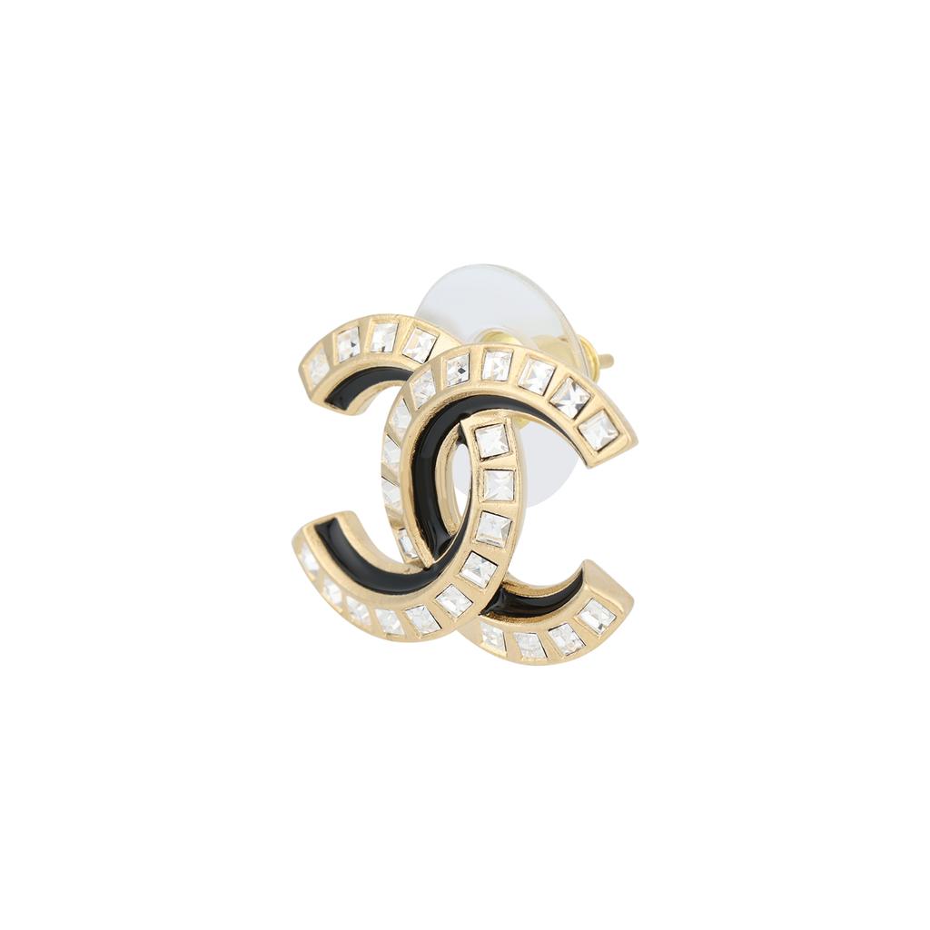 Chanel Double C Logo Design Metal Earrings Women earrings Gold ABC327-B15468-NU644