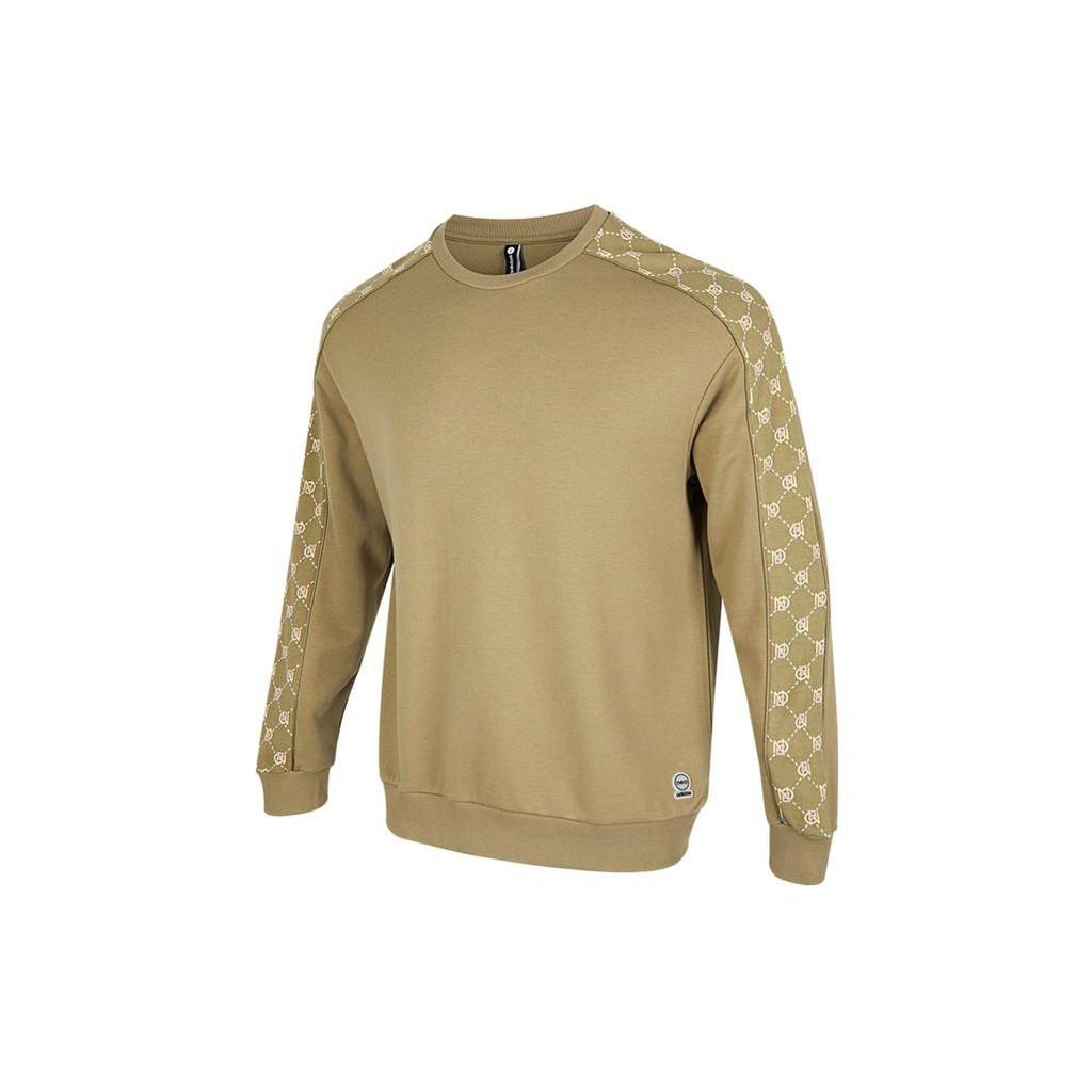 Adidas Neo Logo Pattern Print Crew Neck Pullover Sweatshirt Unisex Sweatshirt Brown HM1999