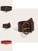 Punk Style Rivet Leather Belt With Alloy Buckle For Casual Fashion Accessories