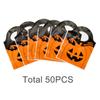 Halloween Candy Goody Bags- Jack-o-lantern Orange Pumpkin Mini Plastic Party Gift Treat Bags for Halloween Party Supplies, Favors, Snacks