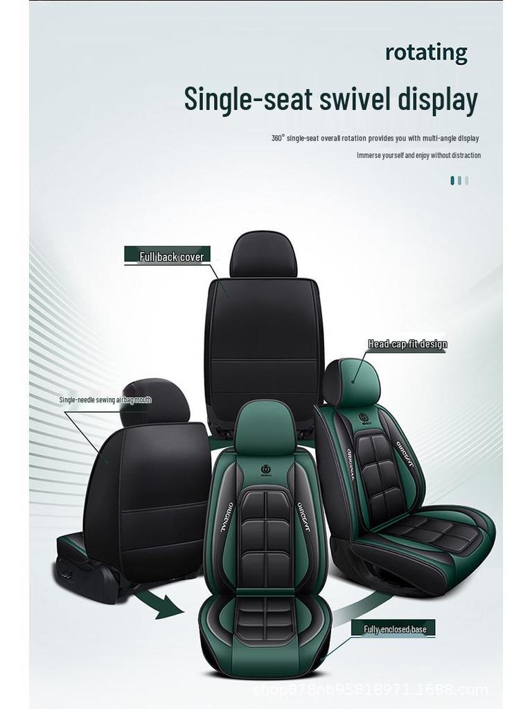 Universelle PU-Leder-Autositzbezug - Vollumwickelnd, Ganzjahres, Einteiliges Polster