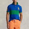 Polo Ralph Lauren Ss23 Wide Stripe Logo Print Cotton Short Sleeve Polo Shirt Men Tops Blue-Green MNPOKNI1N822155-401