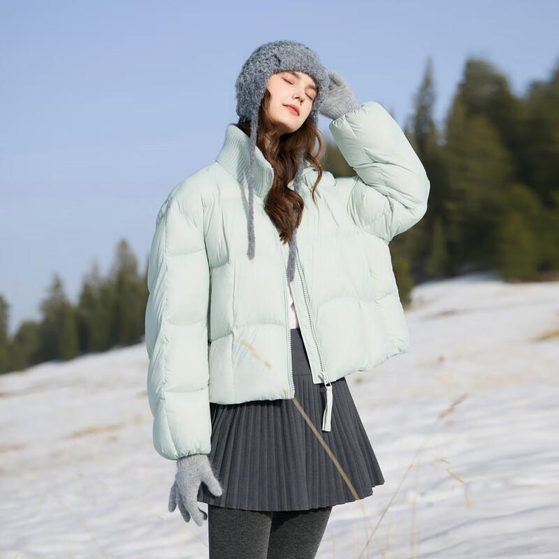 

Женский пуховик Sancai со стойкой воротником, 90% пух белой утки L