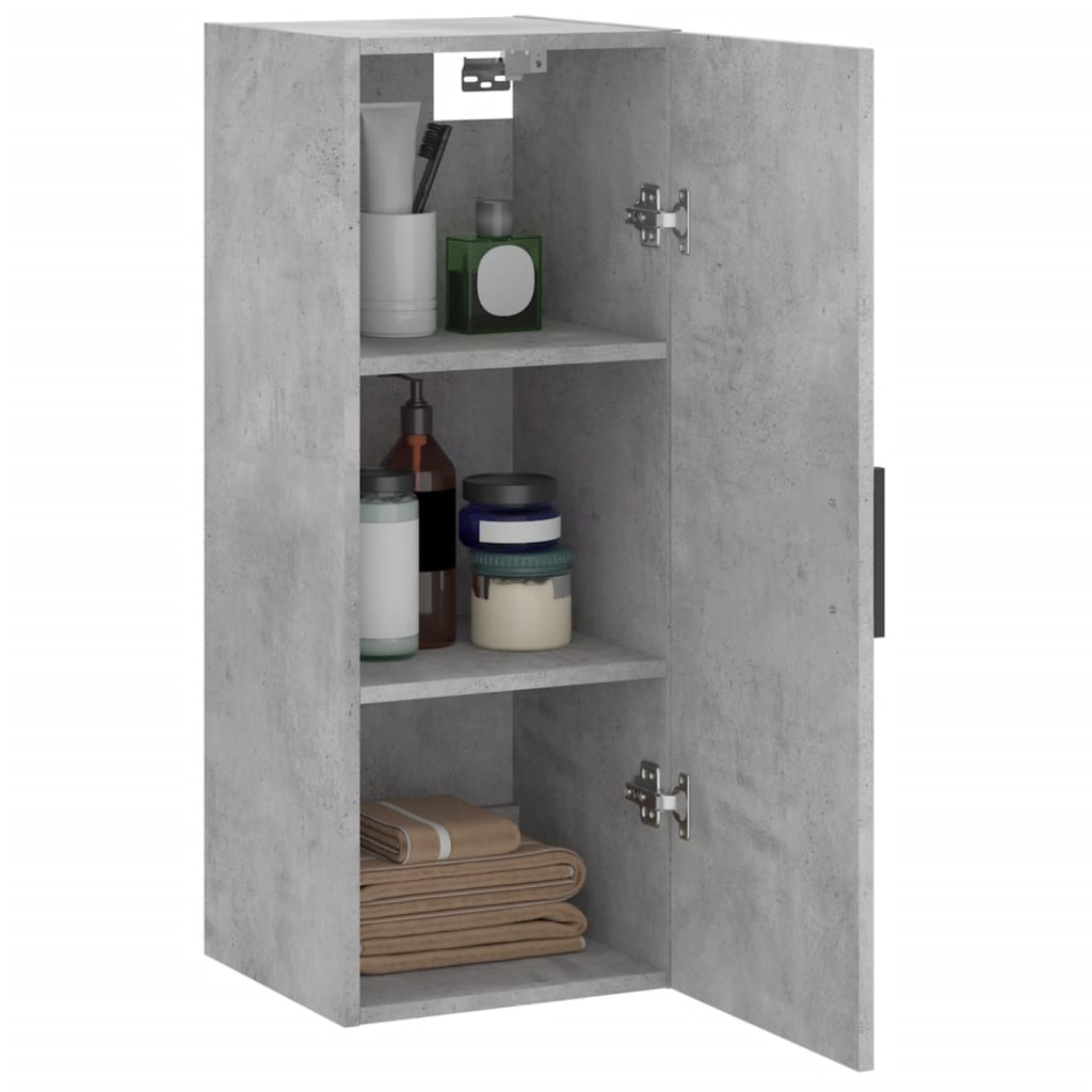 Wall Mounted Cabinet Concrete Grey 34.5 x 34 x 90 cm