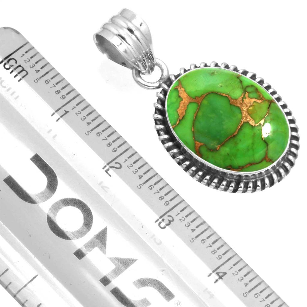 925 Sterling Silver Pendant Women Gemstone Handmade Jewelry Valentine's Day Gift Blue Green Purple Copper Turquoise Pearl Lapis Mother Of Pearl