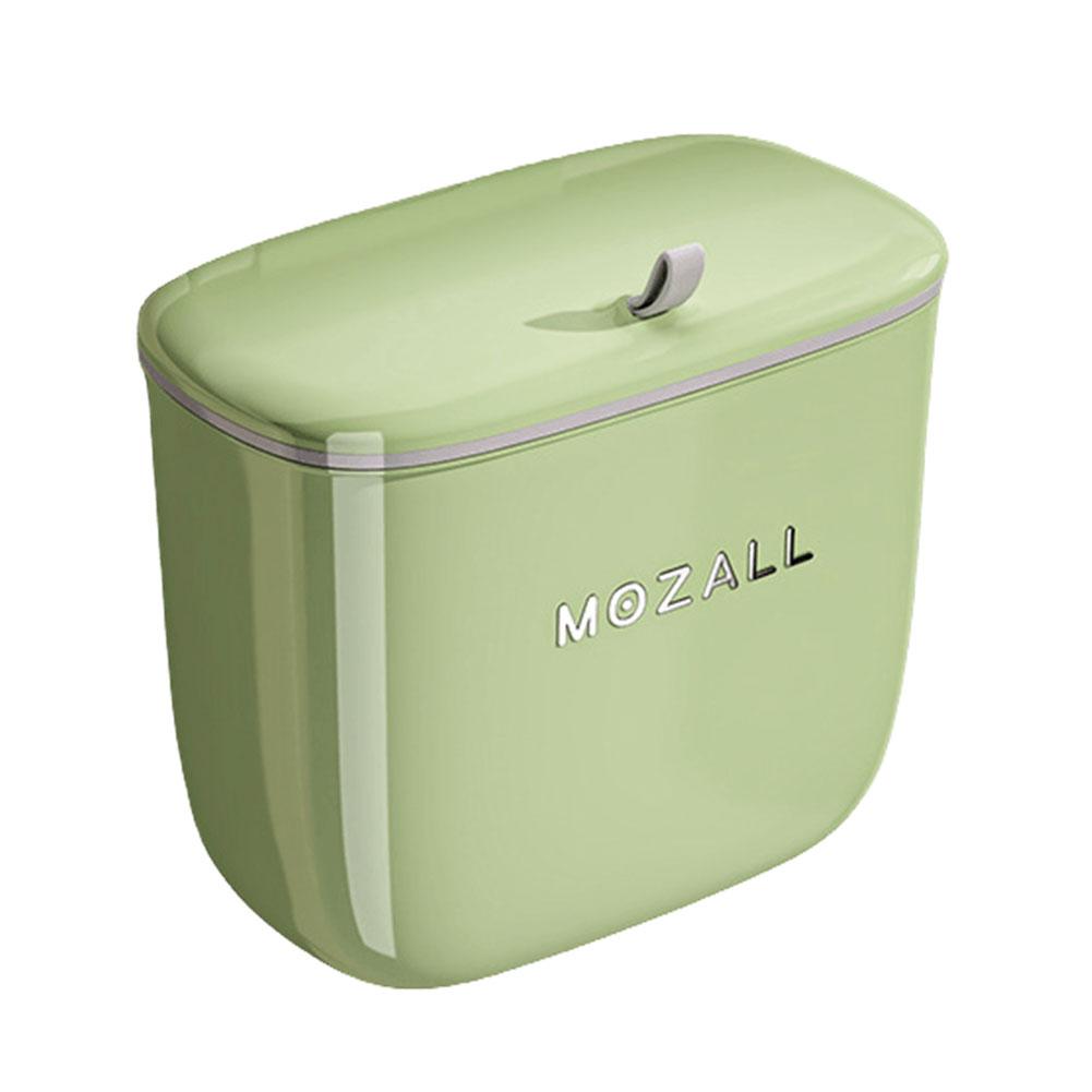 8/12L Sealed Garbage Can Large Capacity Cupboard Door Hanging Waste Bin Punch Free Garbage Bucket with Lid for Kitchen Bathroom