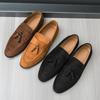 Mode Herren Lässig Modisch Fransen Schuhe Herren Leicht Bequem Modisch Matt Slipper Business Bohnenschuhe Größen 38-46