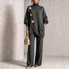 DICFY Women's Fashion Casual Autumn Winter Long Sleeve Pants Suits