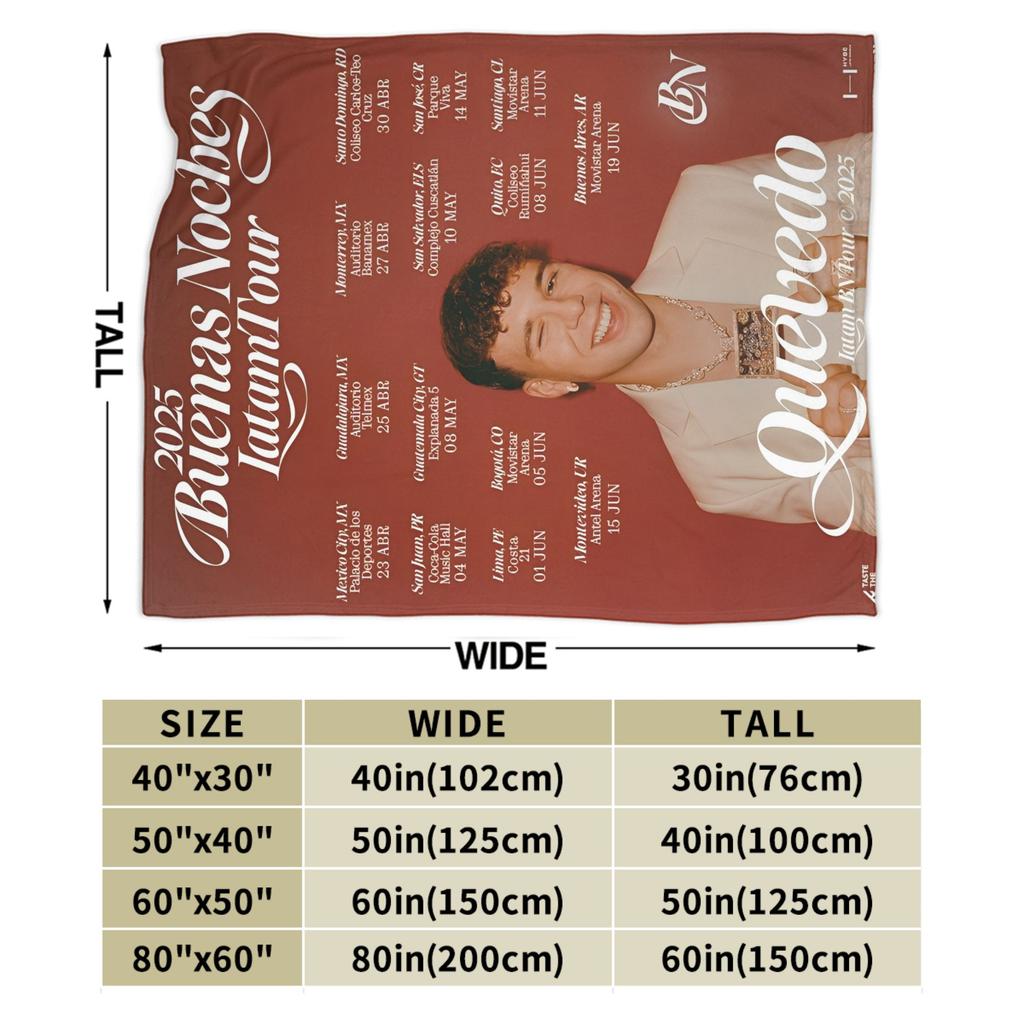 Super Soft Quevedo Singer Cool Rapper Throw Blanket Premium Fleece Flannel Lightweight Bed Blanket Cozy Fluffy Blankets