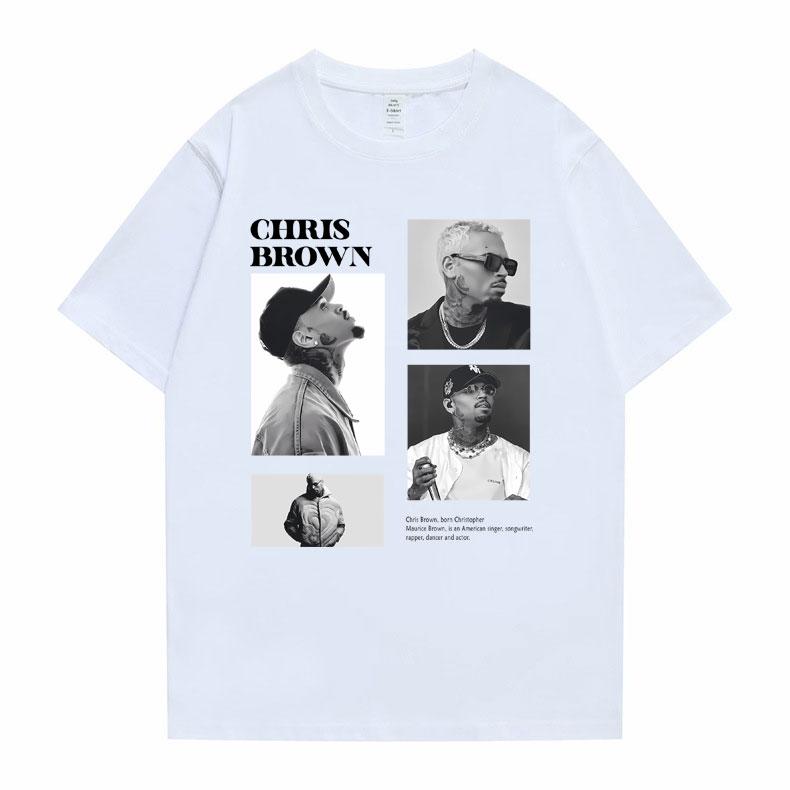 Pop Singer Chris Brown Graphic Print T Shirt Unisex Women Hip Hop Fashion Oversized Tshirt Tops Unisexs Casual 100 Cotton Tshirts