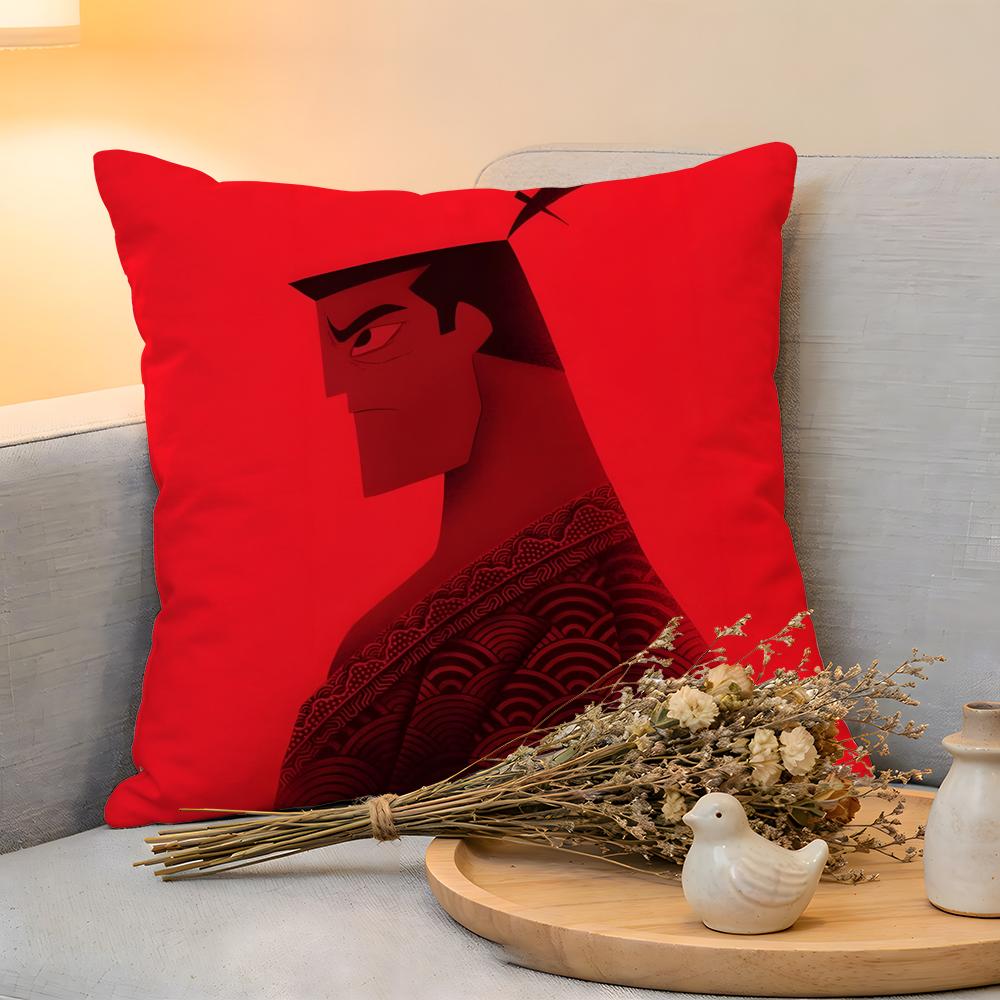Cushion Cover Linen SkinFriendly Soft Decorative Case for Sofa Home Decor Movie SSamurai Jack Pillow cover