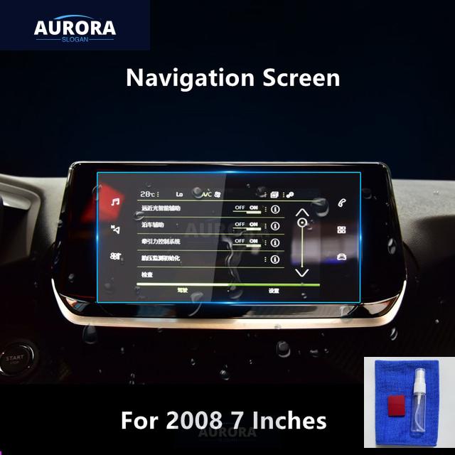 For PEUGEOT 2008/e2008 20-22 Navigation Screen Transparent TPU Protective Film Anti-scratch  Film Accessories Refit