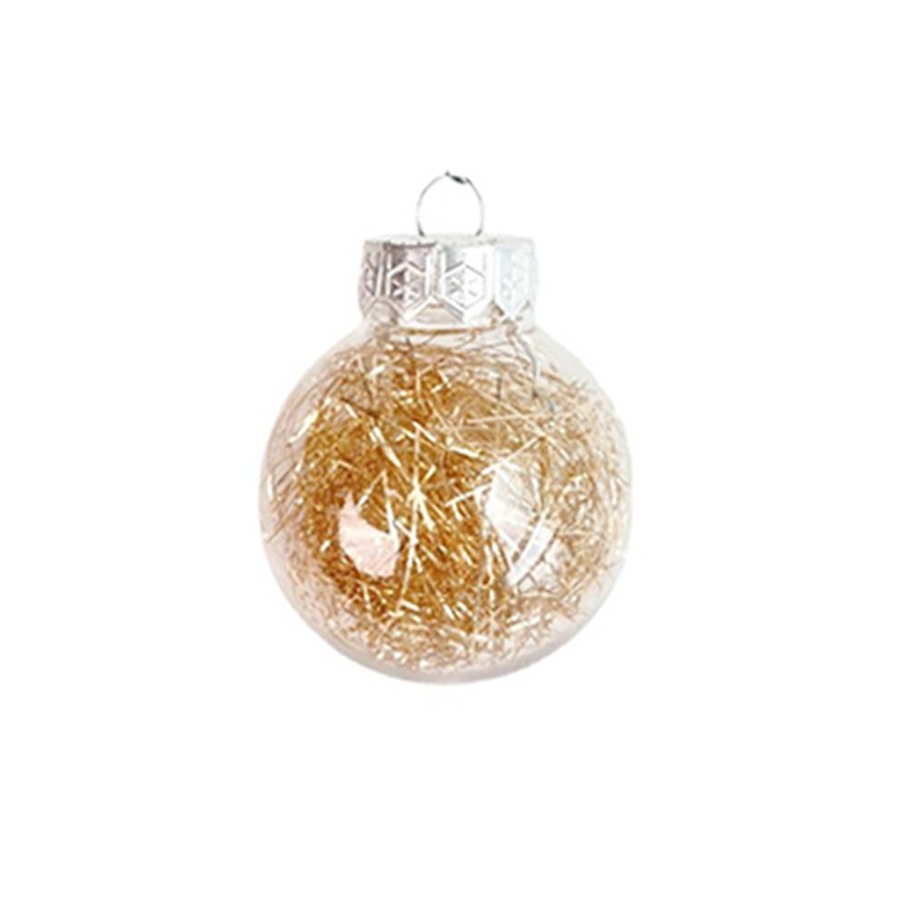 6cm/8cm Clear Christmas Balls Pendant Round Xmas Tree Pendants  Holiday Party Decorations
