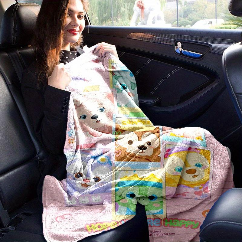 1pc, Duffy and Friends (14) Home Decor Flannel Blanket, Perfect Gift for Bedroom, Living Room, Travel, Camping, Car, Beach, Office Nap, Ideal Sofa Thr