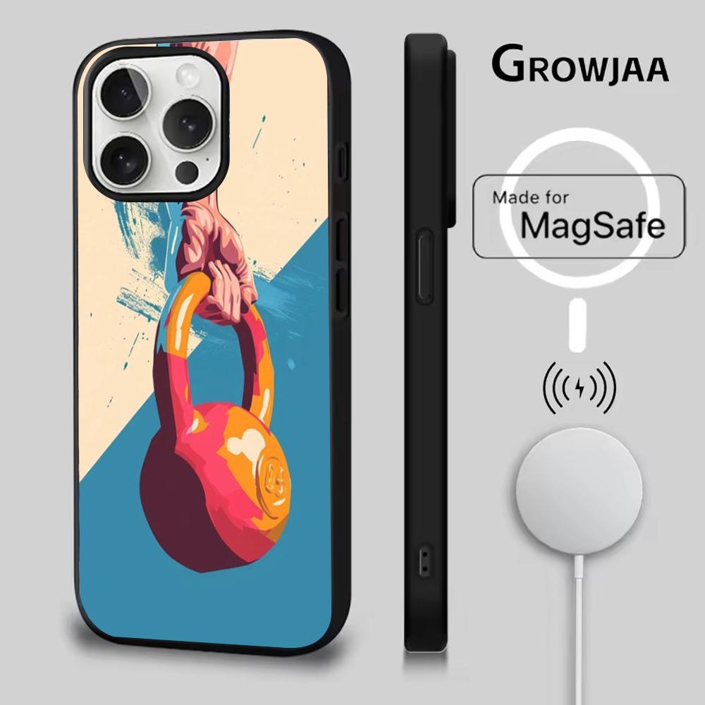 Gym Fitness Bodybuilding Phone Case For iPhone 16e,16,15,14,13,12,11,Plus,Pro,Max,Mini Magsafe Magnetic Wireless Charging