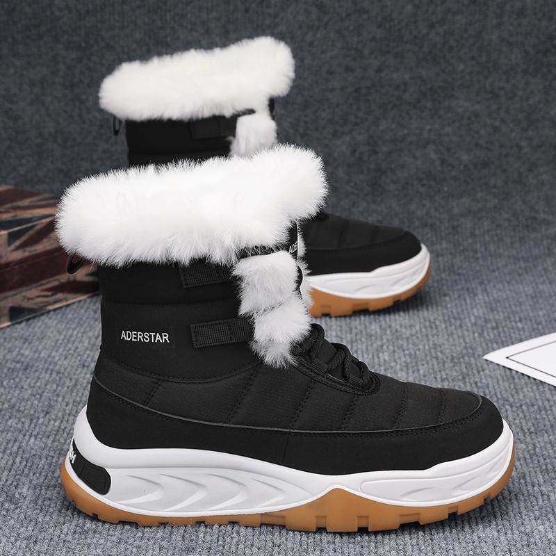 

Новые зимние мужские ботинки Мех Теплые Мужские Снежные Ботинки Нескользящие Плюшевые Кроссовки Удобные Уличные Снежные Ботильоны 39