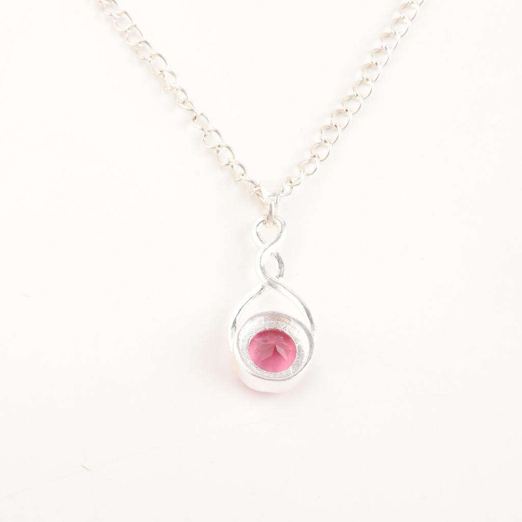Pink Tourmaline Gemstone 925 Sterling Silver Jewelry Handmade Designer Pendant CP-25-18