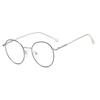 New flat mirror frame popular metal small round frame optical anti-blue light glasses decorative kick-off college style
