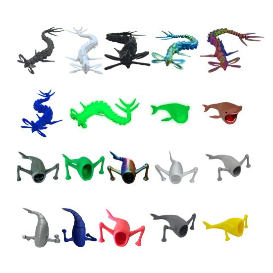 3D Printed Sea Creature Toy Deep Sea Animal Figurine with Movable Joints Articulated Mythical Ocean Predator Model Decoration Ocean Lovers Gift