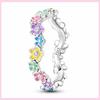 NEW Fashion 925 Silver Simple Infinity Finger Ring For Women Sparkling Twisted Stackable Rings Popular Anillo Engagement Jewelry