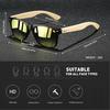 Fashion Bamboo Wood Vintage Square Sunglasses Wooden Men Women Luxury Brand Designer Sun Glasses Driving Fishing UV400 Eyewear