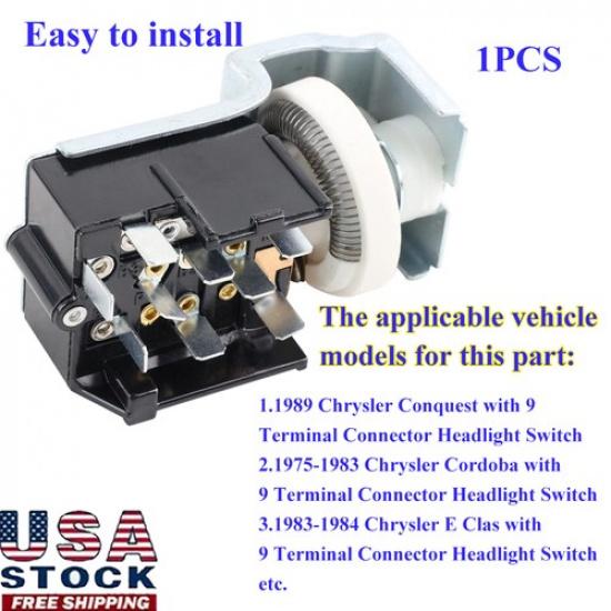 

Analog Dash Mounted Headlight Switch for Plymouth Chrysler Dodge Jeep Pickupmmh5
