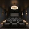 Lux - LED crystal chandelier ring 80cm brass gold