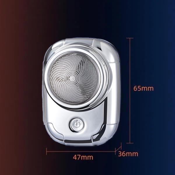 Mini rasoio elettrico ricaricabile tramite USB regolabarba portatile tascabile da uomo