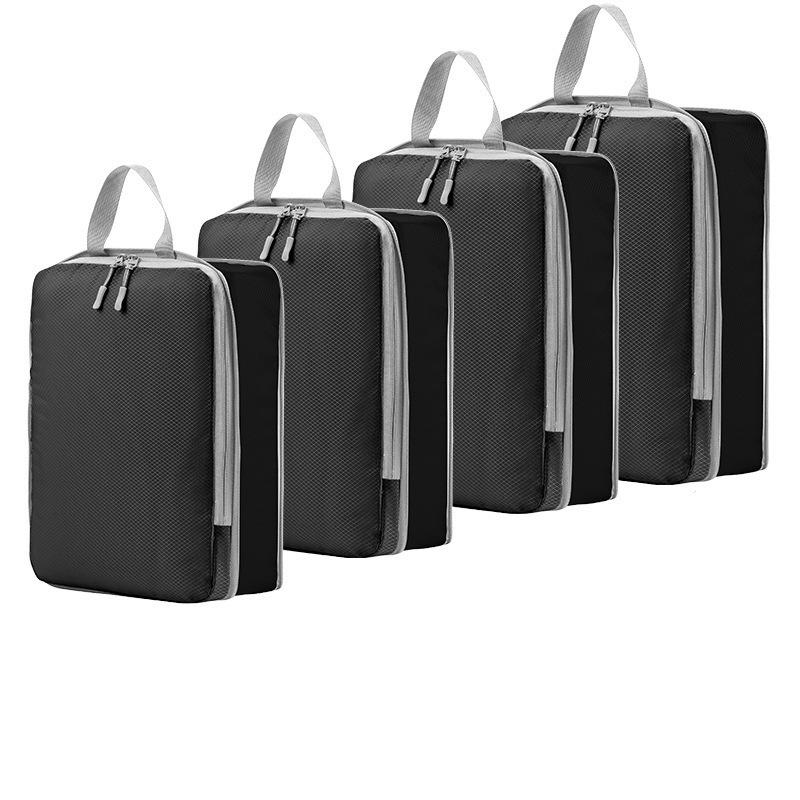 3/4Set Compression Packing Cubes for Travel, Lightweight Space-Saving Extendable Packing Organizer for Carry on Luggage Suitcase