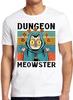 Dungeon Meowster Funny Nerdy Gamer Cat-D20 Dice RPG Retro Gift Tee T Shirt C1389