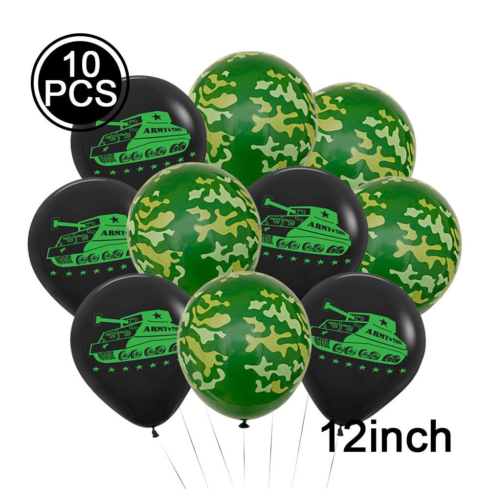 Military Camouflage Balloon Set Metal Latex Balloon Children's Birthday Camouflage Party Background Decoration Photo Taking