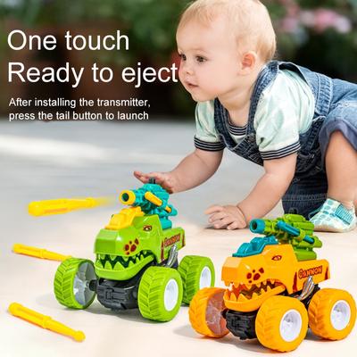 Brinquedos para Bebês Carro Tração nas Quatro Rodas Veículo Off-Road Carros Basculantes de Acrobacias Carros de Inércia Dinossauro Puxar para Trás Brinquedo Infantil Menino Menina Presentes