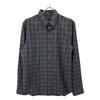 Theory 25Stainless Steel 02-5108001 Gray Wool Irving Check Shirt tops M Grey Black CheckUsed