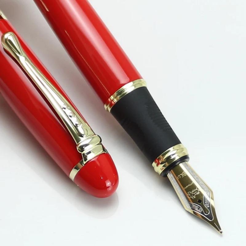 JINHAO X450 Luxus-Füllfederhalter Schwarz mit Goldener 18kgp Breiter Feder 22 Farben und Tinte Geschenkstifte