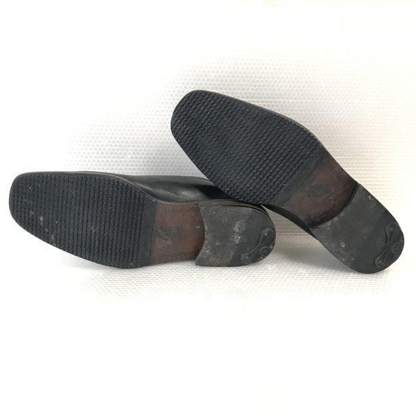 Vintage DAKS Genarbtes Leder Wholecut Schuhe 9.5 / 27.5cm / Schwarz Business Kleiderschuhe(GEBRAUCHT)