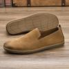 Leather Shoes Without Lining Soft Soled Leather for Lazy Drivers Men's Shoes Made of Genuine Leather Casual Leather Shoes Just One Foot On A Bean