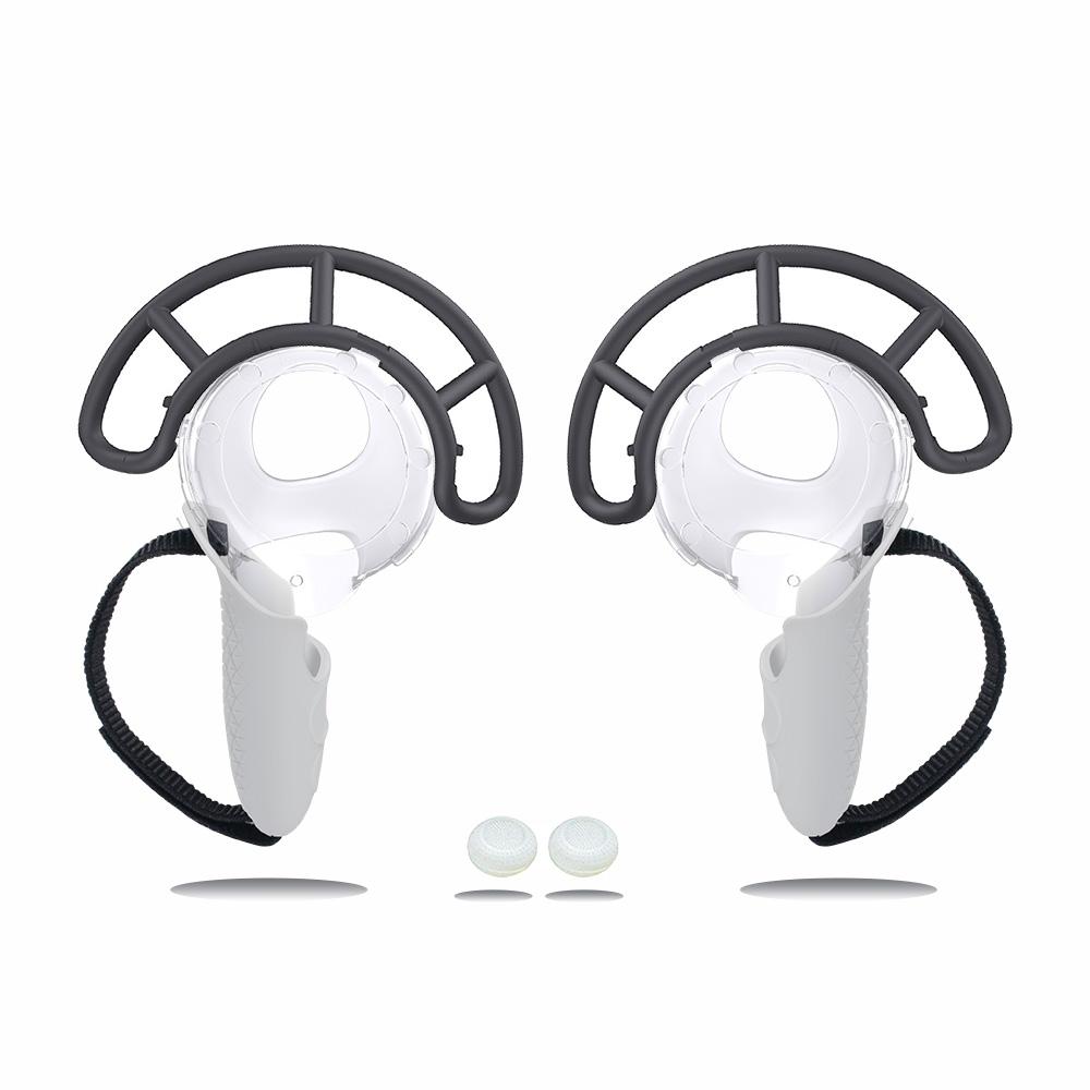 

Для Meta Quest 3 Защитный чехол для контроллера Q3 VR Защита контроллера от пота Чехол из ТПУ и ПП Для аксессуаров Quest 3 белый